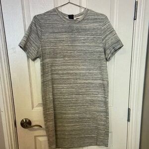 Gray Striped Women's Dress